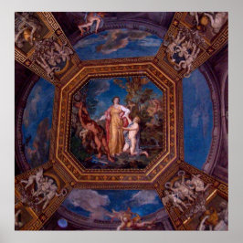 Póster Techo en el Vaticano en Roma, Italia
