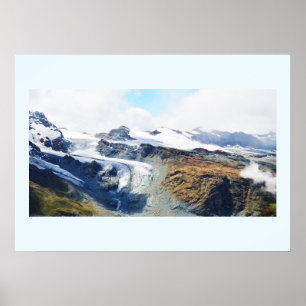 Póster Techos de montaña en los alpes suizos