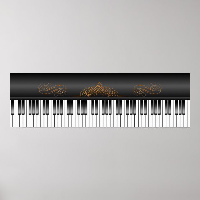 Póster Teclado de piano (Frente)