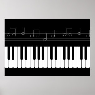 Póster Teclado de piano