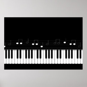 Póster Teclado de piano