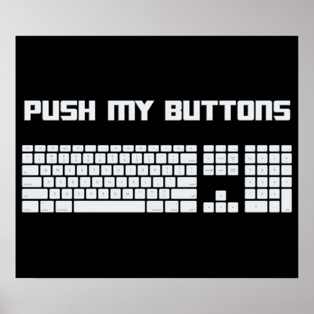 Póster Teclado del equipo Botones (Frente)