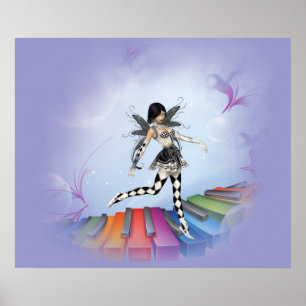 Póster Teclado musical Faerie Vignette