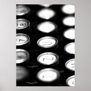 Póster Teclas de máquina de escribir