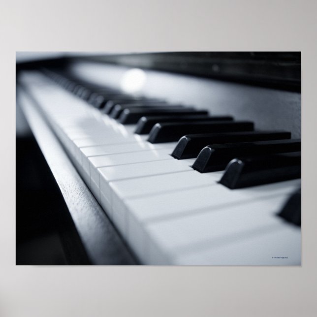 Póster Teclas de piano detalladas 2 (Frente)