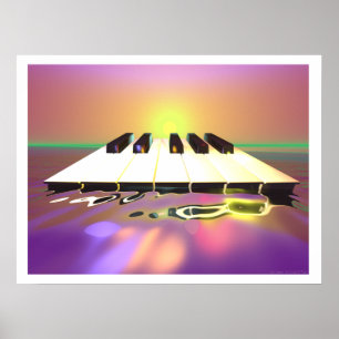 Póster Teclas de piano Sea Sharp
