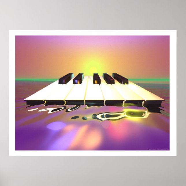 Póster Teclas de piano Sea Sharp (Frente)