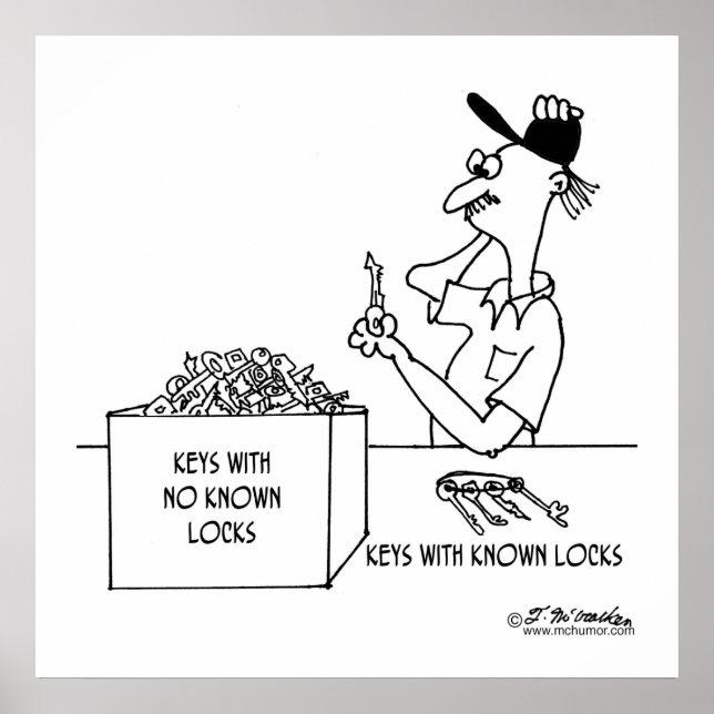 Póster Teclas sin bloqueos conocidos: (Frente)