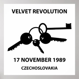 Póster Teclas tintineando - símbolo de la revolución de t