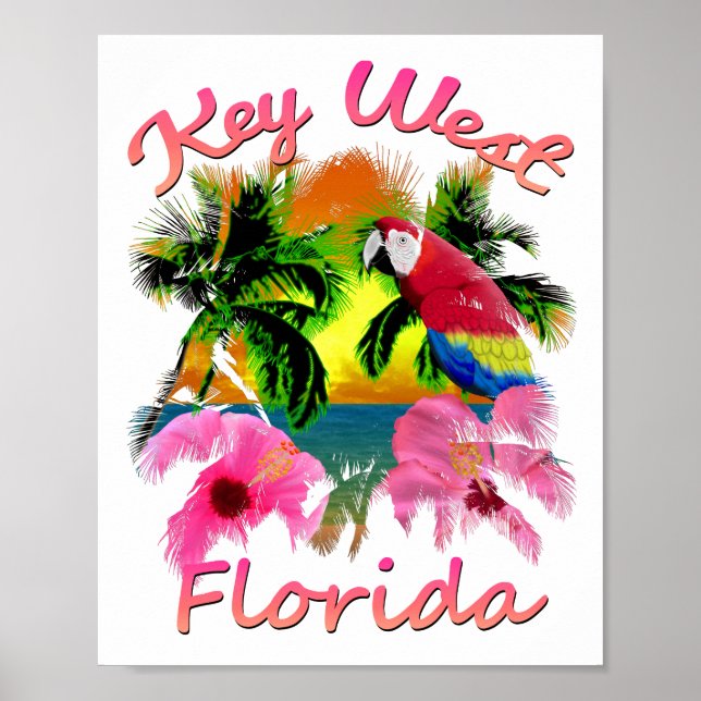 Póster Teclas tropicales del oeste de Florida (Frente)