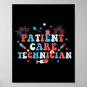 Póster Técnico de atención al paciente de fuegos artifici