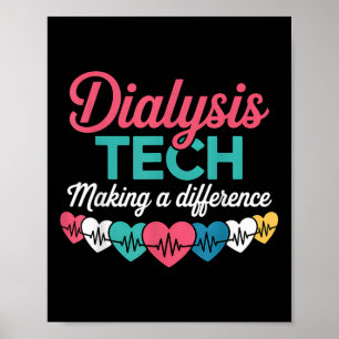 Póster Técnico de Diálisis Marcando una Diferencia Corazó
