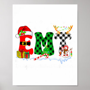 Póster Técnico de Emergencias Médicas Luces de Navidad Ro