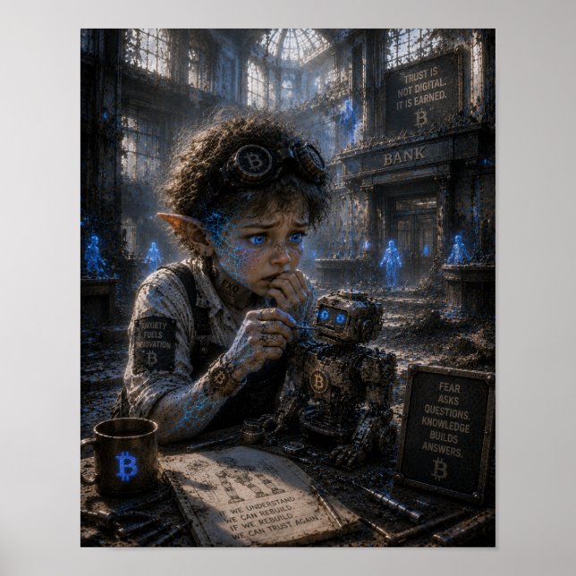 Póster Técnico de emoción / Robótica / Banco (Frente)
