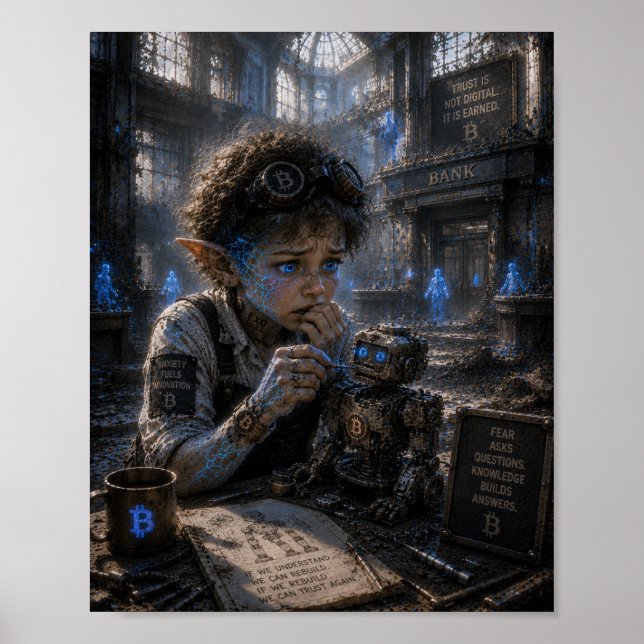 Póster Técnico de emoción / Robótica / Banco (Frente)