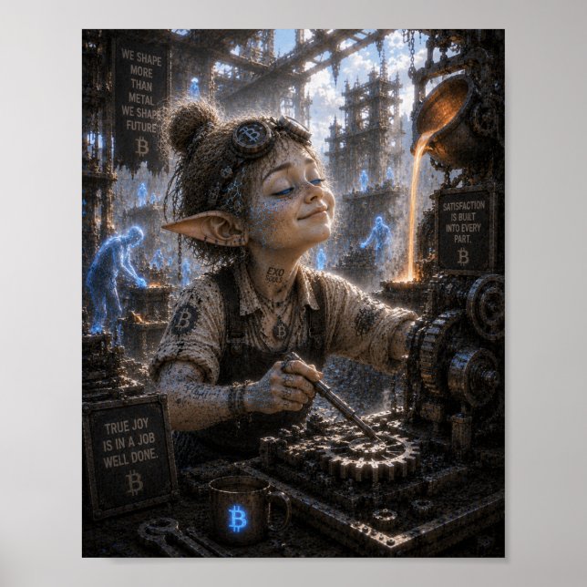 Póster Técnico de fabricación de precisión / Satisfacción (Frente)