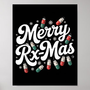 Póster Técnico de Farmacia Navidad Farmacéutico Farmacia