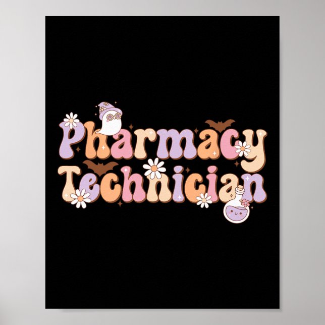 Póster Técnico de Farmacia Retro Halloween Spooky Pharmac (Frente)