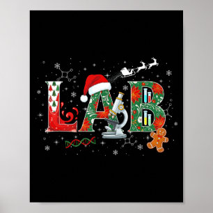 Póster Técnico de laboratorio de Navidad de laboratorio C