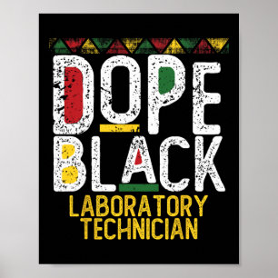 Póster Técnico de laboratorio negro de drogas Lunes de la