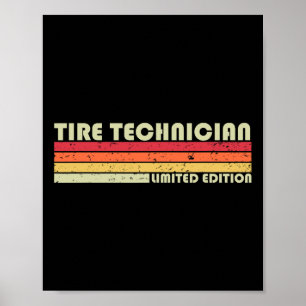 Póster Técnico de Neumáticos Título Divertido Profesión C
