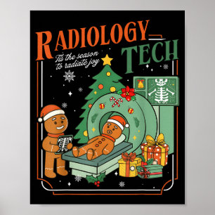 Póster Técnico de Radiología de Navidad Divertido Hombre