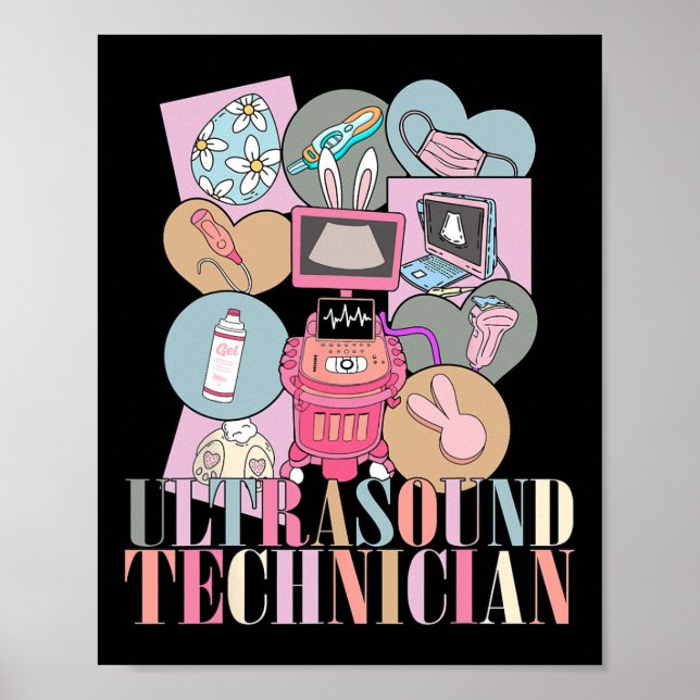 Póster Técnico de Ultrasonido de Pascua (Frente)