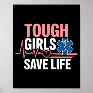 Póster Técnico Emergencias Paramédico Amr Chica Femenina 
