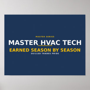 Póster Técnico Experto en HVAC Ganado Temporada por Tempo