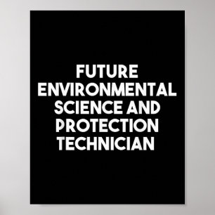 Póster Técnico futuro de ciencia y protección ambiental