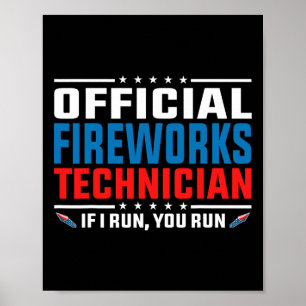 Póster Técnico Oficial de Fuegos Artificiales 4 de Julio 