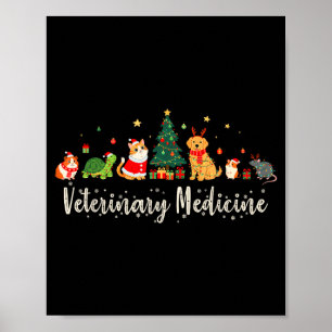 Póster Técnico Veterinario Animal Navidad Vibraciones Vet