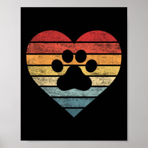 Póster Técnico veterinario veterinario retro puesta de so