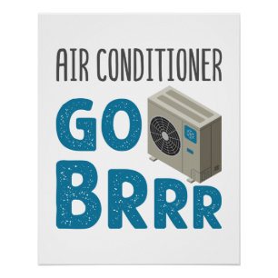 Póster Tecnología de HVAC Aire Acondicionado técnico Go B