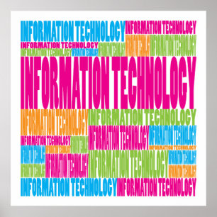Póster Tecnología de la información colorida