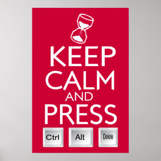 Póster Tecnología divertida para el control de prensa de 