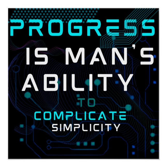 Póster tecnología progreso tecnológico  (Anverso)