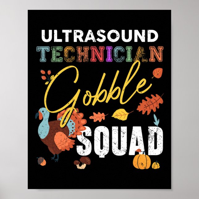 Póster Tecnológico de ultrasonido Gobble Squad Fa de Acci (Frente)