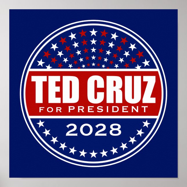 Póster Ted Cruz para Presidente 2028 (Frente)