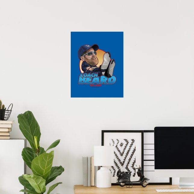 Póster Ted Lasso | Coach Beard Bobblehead (Oficina en casa)