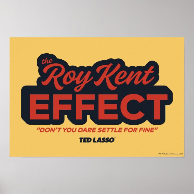 Póster Ted Lasso | El gráfico tipográfico del efecto Roy  (Frente)
