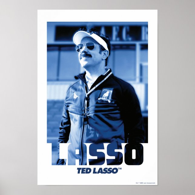 Póster Ted Lasso | Gráfica de retrato fotográfico de Lass (Frente)