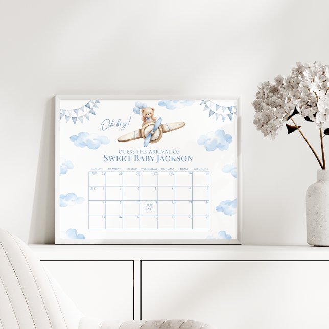 Póster Teddy Bear Airplane Baby Boy Fecha de vencimiento  (Subido por el creador)