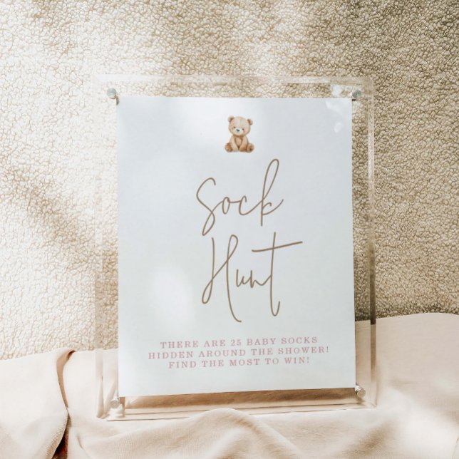 Póster Teddy Bear Baby Shower Sock Hunt (Subido por el creador)