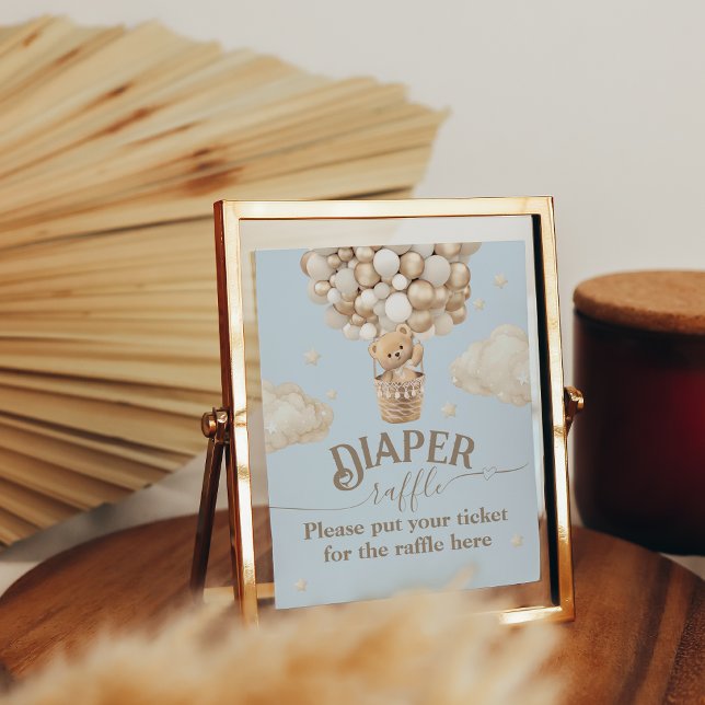 Póster Teddy Bear Balloon Baby Shower diaper raffle (Subido por el creador)