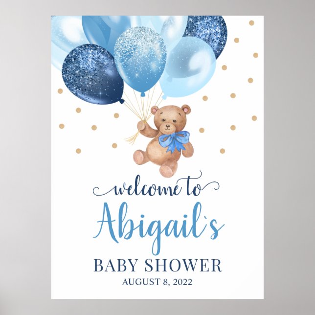 Póster Teddy Bear Bearly Wait Bienvenida Poster Baby Show (Frente)
