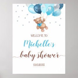 Póster Teddy Bear Bearly Wait Bienvenida Poster Baby Show