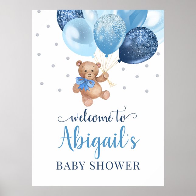 Póster Teddy Bear Bearly Wait Bienvenida Poster Baby Show (Frente)