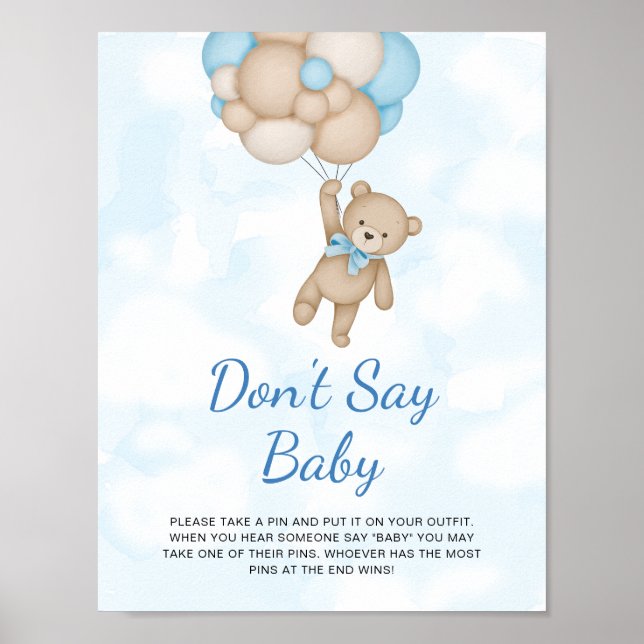 Póster Teddy Bear Bon't say Baby Poster (Frente)