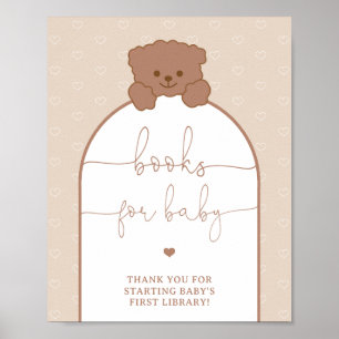 Póster Teddy Bear Books para el bebé